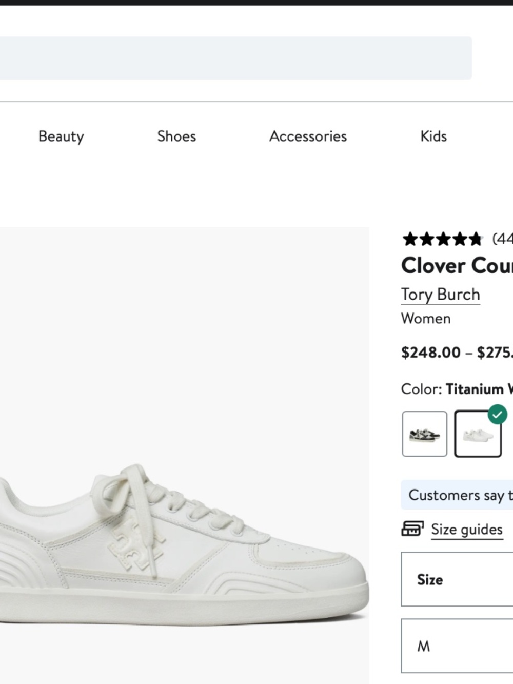 TORY BURCH SNEAKER CLOVER COURT LEATHER TITANIUM WHITE LOGO SZ US 9.5 NIB - Picture 14 of 14